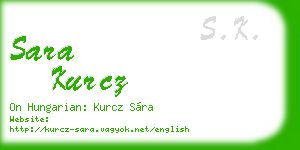 sara kurcz business card